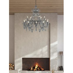 Searchlight chandelier Marie Therese, 18x60WxE14, 3314-18