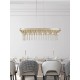 Searchlight chandelier Gemma Satin Brass and Clear Crystal, 8x33WxG9, 68510-8SB