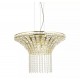 Searchlight chandelier Gemma Satin Brass and Clear Crystal, 8x33WxG9, 68511-8SB