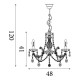 Searchlight chandelier Marie Therese, 5x60WxE14, 699-5