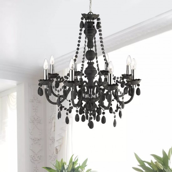 Searchlight chandelier Marie Therese, 8x60WxE14, 8888-8GY