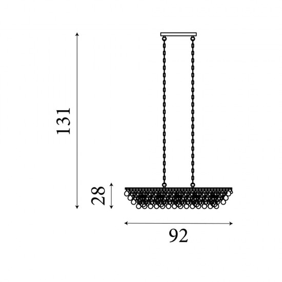 Searchlight chandelier Michelle, 5x60WxE27, 9635-5CC