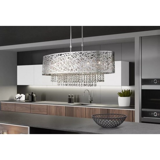 Searchlight chandelier Mica, 5x33WxG9, 3055-5CC