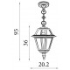 Searchlight Outdoor Pendant Lamp New Orleans 1xE27x60W, IP44, 1526