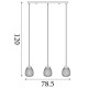 Searchlight pendant lamp Elise, 3x7WxE14, 31411-3NA