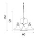 Searchlight pendant lamp Dallas, 3x60WxE27, 3183-3SS