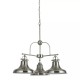 Searchlight pendant lamp Dallas, 3x60WxE27, 3183-3SS