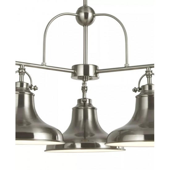 Searchlight pendant lamp Dallas, 3x60WxE27, 3183-3SS