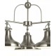 Searchlight pendant lamp Dallas, 3x60WxE27, 3183-3SS