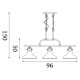 Searchlight pendant lamp Dallas, 3x60WxE27, 3193-3AB