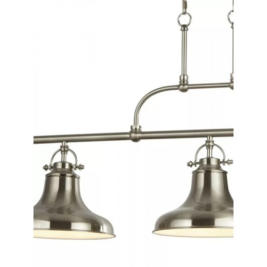 Searchlight pendant lamp Dallas, 3x60WxE27, 3193-3SS