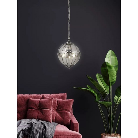 Searchlight pendant lamp Coronet, 3x60WxE14, 44213-3CC