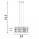Searchlight pendant lamp Elise, 4x33WxG9, 8334-4CC