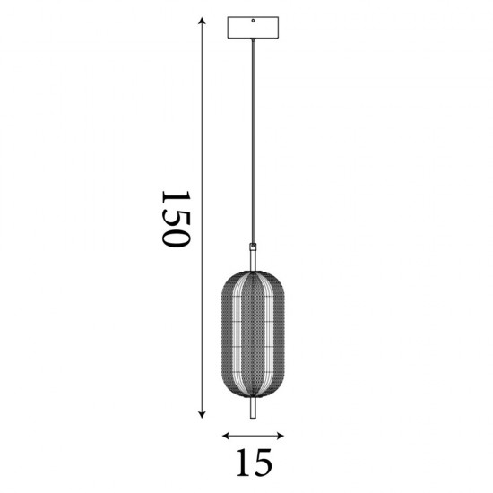 Searchlight Pendant Lamp Capsule LEDx19W, 1845lm, 28803SB