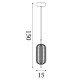 Searchlight Pendant Lamp Capsule LEDx19W, 1845lm, 28803SB