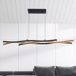 Searchlight pendant lamp Bloom, 38W, LED, 32104-1BK
