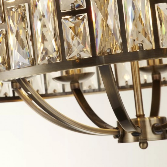 Searchlight pendant lamp Bijou, 8x60WxE14, 6588-8AB