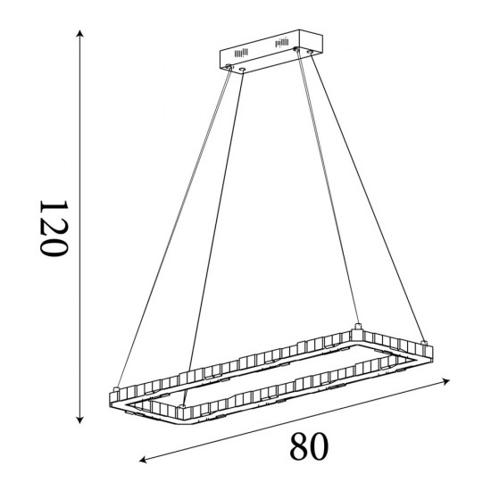 Searchlight pendant lamp Clover, 37.1WxLED, 7012CC