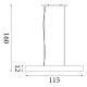 Searchlight pendant lamp Ash, 21W,1404lm, LED, 7231