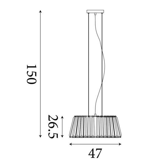 Searchlight pendant light Tiara 5xE14x60W, 2895-5SM