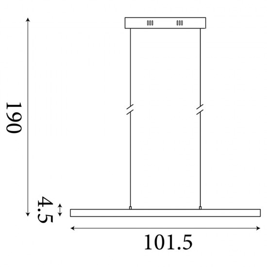 Searchlight pendant lamp Layla with gesture control, LED, 28.67W, black 30228BK