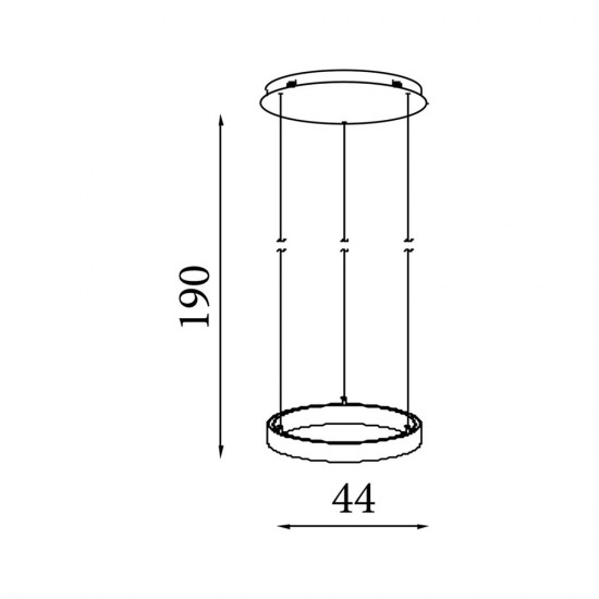 Searchlight pendant lamp Layla with gesture control 28.65W, LED, 30410GO