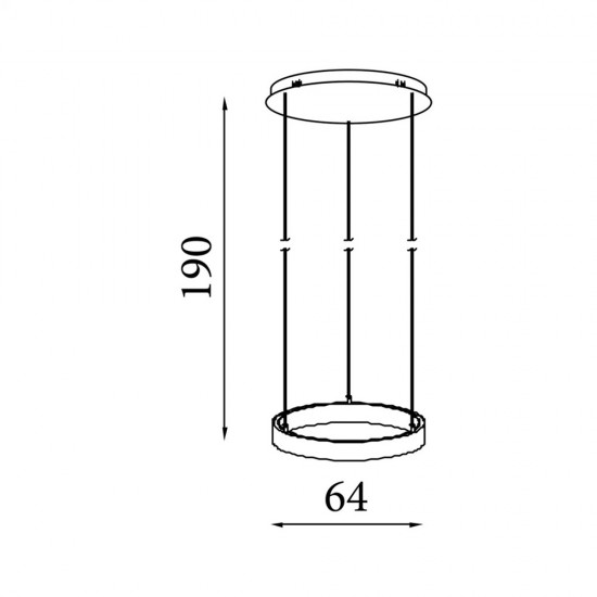 Searchlight pendant lamp Layla with gesture control 40.88W, LED, 30411BK