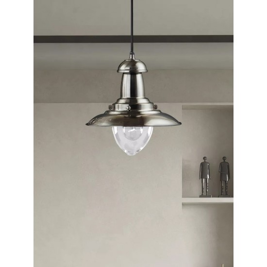 Searchlight pendant lamp Fisherman, 1x60WxE27, 4301SS