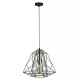 Searchlight pendant lamp Geometric Cage, 1x60WxE27, 7271BK
