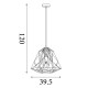 Searchlight pendant lamp Geometric Cage, 1x60WxE27, 7271BK