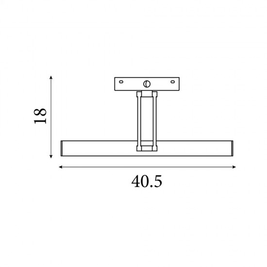 Searchlight wall LED light Rhodes LED 8.9W 370lm 79825-40BK