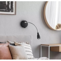 Searchlight wall LED light Flexy LED 86lm 9917BK