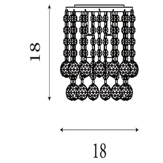 Searchlight wall lamp Hanna, 2xG9x33W, 2402-2CC