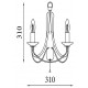 Searchlight wall light Maypole 2xE14x60W 6342-2AB