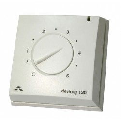 Virsapmetuma termotegulators ar grīdas sensoru DEVIreg 130 5..45°C, 16A, 140F1010