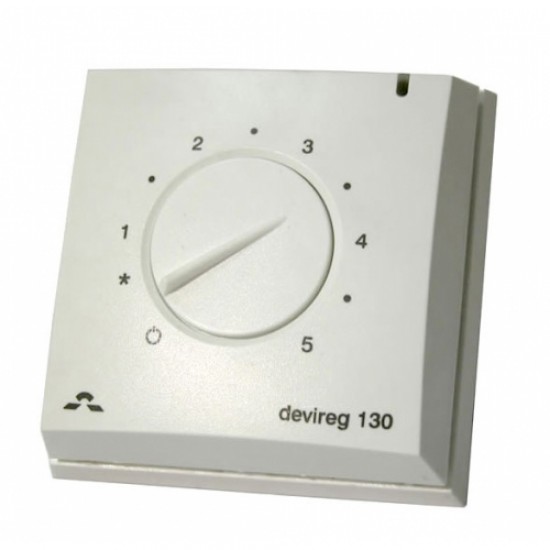 Thermostats for mounting on the wall with a floor sensor DEVIreg 130 5..45°C, 16A, 140F1010