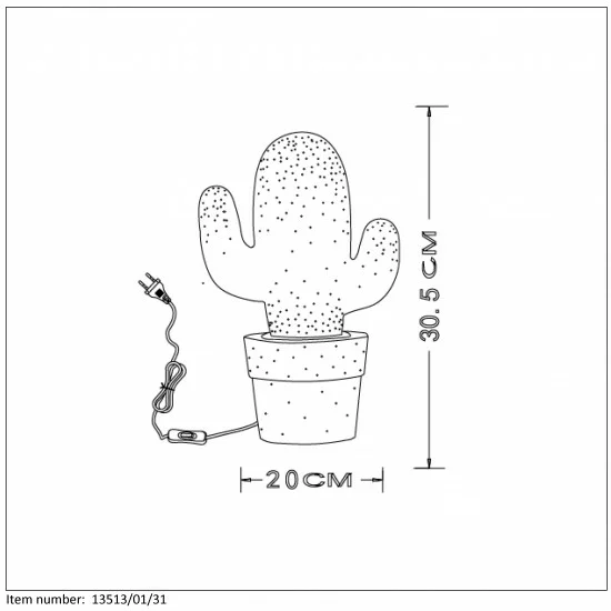 Lucide table lamp CACTUS, 13513/01/31 Lucide table lamp CACTUS, 13513/01/31
