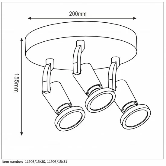 Lucide ceiling light JASTER-LED, 11903/15/30 Lucide ceiling light JASTER-LED, 11903/15/30