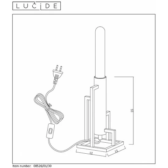 Lucide table lamp ZILDA, 08526/01/30