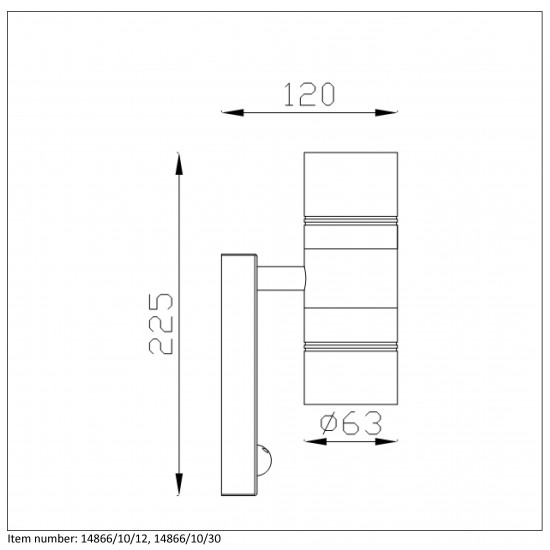 Lucide outdoor wall LED lamp Arne 14866/10/12