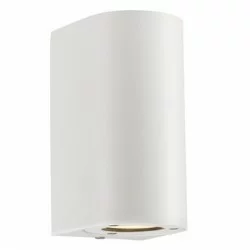 Nordlux outdoor wall light Canto Maxi 2, GU10, 2x28W, IP44, white, 49721001