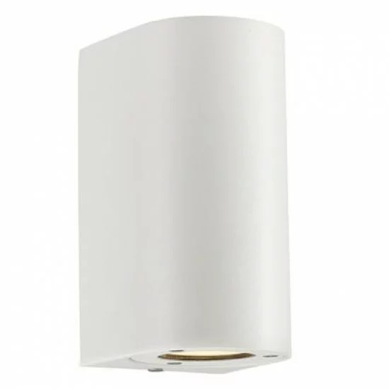 Nordlux outdoor wall light Canto Maxi 2, GU10, 2x28W, IP44, white, 49721001