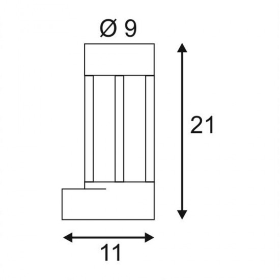 SLV outdoor wall LED lamp SLOTS WALL