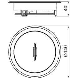OBO BETTERMANN tube body with handle clamp GES R2T Cu, 7408864