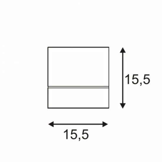 SLV ceiling light KARDAMODE SURFACE SQUARE ES111 Single, 117100