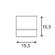 SLV ceiling light KARDAMODE SURFACE SQUARE ES111 Single, 117100