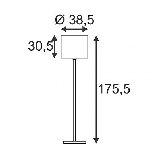 SLV outdoor floor lamp ADEGAN MANILA FL, 1002494