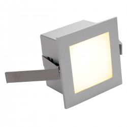 SLV FRAME BASIC LED recessed light square, silver grey, 3000K, 111262