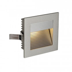 SLV FRAME CURVE LED recessed light square, silver grey, 3000K, 111292