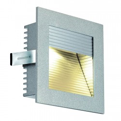 SLV FRAME CURVE LED recessed light square, silver grey, 3000K, 111292